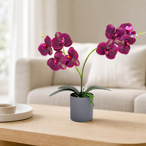 Orquídea Phalaenopsis Artificial de 36 cm con Maceta, Estilo Nórdico, Planta Decorativa para Mesa de Salón - Product Image 3