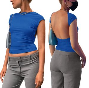 <strong>Modern</strong> Short-Sleeved Shirt Slim-fit T-shirt for Women Trendy <strong>Tops</strong> for Women - Product Image 2