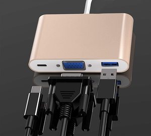 Bộ Chuyển Đổi <span class=keywords><strong>USB</strong></span> C Sang VGA Hub Đa Cổng <span class=keywords><strong>USB</strong></span>-C Với Type C PD 60W Sạc Nhanh Và <span class=keywords><strong>USB</strong></span> 3.0 Cho <span class=keywords><strong>USB</strong></span>-C Máy Tính Xách Tay, Máy Tính Bảng, Điện Thoại Thông Minh - Product Image 4