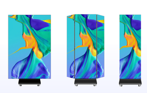 Écran publicitaire vidéo numérique LED portable à 3 volets, intérieur/extérieur, affichage couleur, facile à déplacer et à installer, animation, pour détaillants - Product Image 4