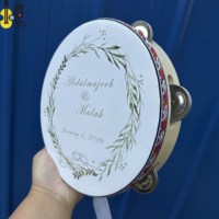 Tambourin d'invité de mariage en bois artificiel sur mesure Tambour de quatre pouces solide et durable et pratique en vente