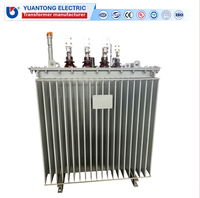 Transformateur immergé dans l'huile triphasé 630 kVA, 10 kV vers 400 V, avec traverses enfichables et bobinages en aluminium