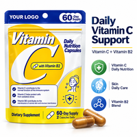OEM ODM Capsules de Vitamine C et Vitamine B2 (Acide Ascorbique, Riboflavine) pour la Nutrition Cutanée – Complément Alimentaire en Marque Blanche – Vente en Gros Direct Usine