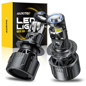 Lente de proyector negra AUXITO H7, patrón de haz perfecto súper brillante, línea de corte, bombilla de faro 6500K, chips CSP blancos H7 - Product Image 2