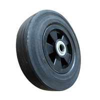 Nouveau prix usine, roue en caoutchouc massif de haute qualité 200x50mm pour chariot à main/poubelle, capacité de charge 200kg, garantie 2 ans, profonde
