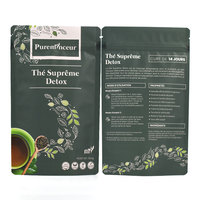 Pochettes Ziplock personnalisées sac d'emballage alimentaire thé café étanche à l'humidité en gros pochette debout sachets de thé