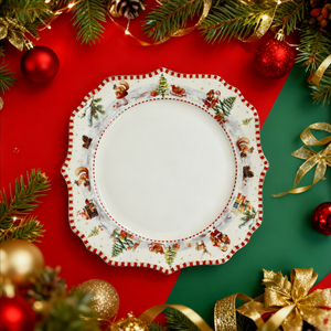 <span class=keywords><strong>Service</strong></span> <span class=keywords><strong>de</strong></span> table <span class=keywords><strong>de</strong></span> <span class=keywords><strong>Noël</strong></span> festif - Assiettes et tasses en porcelaine avec motifs <span class=keywords><strong>de</strong></span> poinsettia, <span class=keywords><strong>de</strong></span> chaussette et <span class=keywords><strong>de</strong></span> cloche (motif flocon <span class=keywords><strong>de</strong></span> neige rouge et or) - Product Image 2