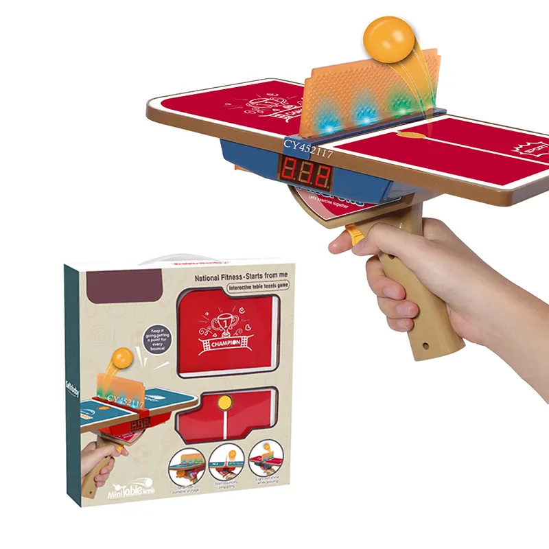 Licht Geluid Ping Pong Pistool Set Mini Ping Pong Tafel Ping Pong