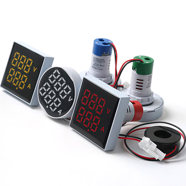 Dual Display LED Voltmeter and Ammeter Panel Meters with Small Digital Indicators AD112-50 Type