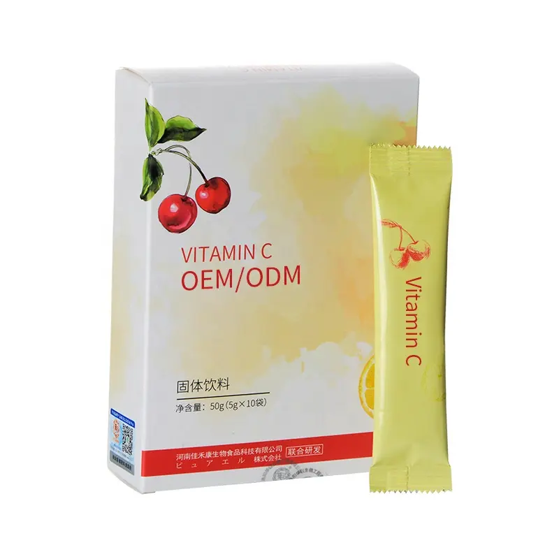 Acerola-Polvo de cereza VC, bebida con vitamina C, blanqueamiento de la piel, mejora la inmunidad, vitamina C