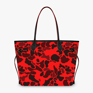 Borsa Shopping Personalizzata all'<span class=keywords><strong>Ingrosso</strong></span> in Pelle PU, Borsa Camouflage Oceanica, Borsa da Donna con Design Camouflage Nuvola Polinesiana Pohnpei, Borsa Tote con Cerniera - Product Image 4