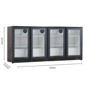 Mini-réfrigérateur de bar commercial de 1,8 m, de qualité supérieure, quatre portes, pour boissons et bières, style rétro, vente en gros - Product Image 2