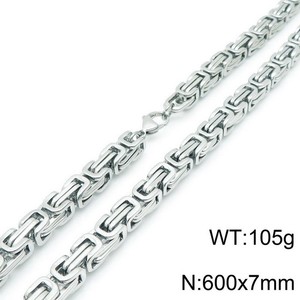 Fatingna Byzantine Style Link Chain <span class=keywords><strong>Necklace</strong></span> para Homens Jóias da Moda com Prata Vermelho Não-Manchado PVD Aço Inoxidável Banhado a Ouro - Product Image 4
