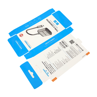 Boîte d'emballage personnalisée pour produits électroniques numériques avec logo privé, interface de chargeur, boîte en papier pliable suspendue