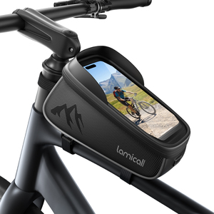 Sac de cadre de vélo étanche Lamicall BCCB04 OEM, grande capacité 1,6 L, support de téléphone, pochette avant de vélo, housse de pluie, accessoire - Product Image 1