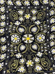 Couverture en coton brodée Suzani, drap de lit, couvre-lit, broderie Suzani Ouzbek, tapis mural Suzani, décoration bohème pour la maison, vente en gros B2B - Product Image 3