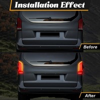 Feu arrière LED pour Mercedes-Benz Vito W447 2016-2023 V260 V250, avec fonctions de freinage, marche arrière et clignotant dynamique, pièce de rechange automobile modifiée et améliorée