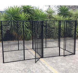 Großhandel 5 * 10ft Modulare Außen käfige Metall geschweißte Mesh Pet House Große mittlere Haustier Tier Zwinger Fabrik Lieferant - Product Image 4