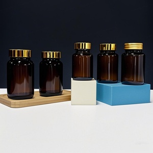 Envases Vacíos de Plástico Ámbar de 250 ml para Cápsulas, Botellas para Suplementos de Salud, con Tapa Serigrafiada - Product Image 3