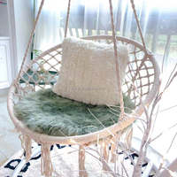 Fauteuil suspendu Zoshine, balançoire à corde, grand fauteuil suspendu en macramé avec corde de sécurité, fauteuil suspendu en coton pour jardin