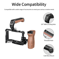 Kit complet en alliage d'aluminium Poyinco pour appareil photo A7C II/A7CR avec poignée supérieure, poignée latérale et plaque QR pour Arca-