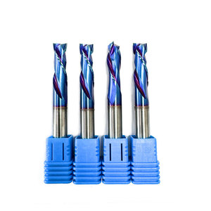 4Mm 6Mm CNC Hai-Sáo Xoắn Ốc Nén End Mill 1/4 Carbide Cắt 2F 3/8 <span class=keywords><strong>Router</strong></span> Nén Bit Altin Tráng Gỗ ODM OEM - Product Image 1