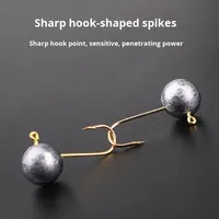 Hameçon de pêche Brave Micro Luminous 3D Fish Eye Root, version améliorée, pour la pêche au bar et au mandarin, leurre pour la pêche au fond en mer et sur la plage, petit modèle