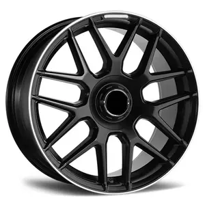 車用ホイールリム20 * 8.5j 20 * 9.5J 5X112ブラックレッドスタッガ付きパッセンジャーカーホイールBenz AmgGLS63カーリム用