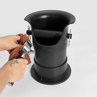 Accessoires pour expresso, bar à café, boîte à café commerciale avec tube et base antidérapante amovible, bac de collecte de grains de café
