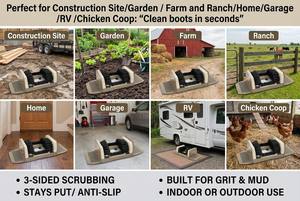 Brosse à chaussures extra large avec plaques antidérapantes, nettoyeur de chaussures et de bottes robuste pour l'extérieur, pour l'entrée, le porche, le garage, la ferme - Product Image 5