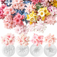 4 styles de moules en silicone en forme de grappe de Plumeria et de Narcisse, moules en silicone pour fleurs d'été, pour bougies parfumées, pierres parfumées et fabrication de bougies
