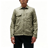Veste coupe-vent décontractée pour homme, légère, à fermeture éclair, col pointu, double poche, imprimé au dos
