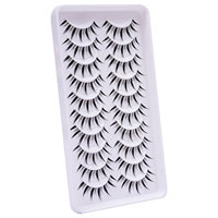 Faux cils Manga Lashes, 10 paires, effet naturel, cils volumineux en forme de œil de poupée, avec bande transparente, réutilisables pour femmes, pour les soirées