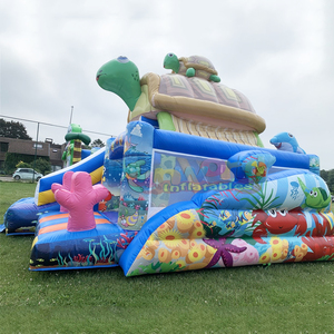 Castillo inflable Springkasteel Sammy de Schildpad con tobogán y trampolín en forma de tortuga - Product Image 2