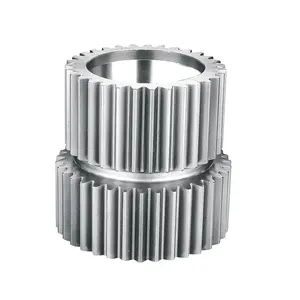 Engranaje recto helicoidal doble de acero al carbono de alto rendimiento resistente grande de aluminio OEM