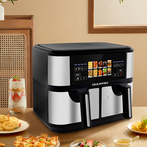 Freidora de aire eléctrica de 2600W, pantalla LED grande, cuadrada moderna, fácil de limpiar, juego de accesorios dobles, alta calidad, nueva Freidora De - Product Image 4