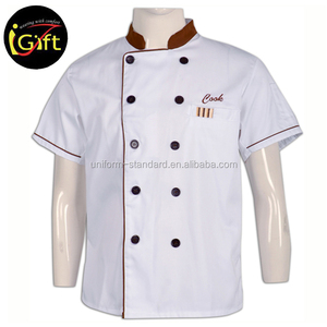 Basic Fit Manteau <span class=keywords><strong>de</strong></span> Chef En Plastique Boutons Manches Courtes Coton Sergé <span class=keywords><strong>Pas</strong></span> <span class=keywords><strong>Cher</strong></span> <span class=keywords><strong>Veste</strong></span> <span class=keywords><strong>de</strong></span> Chef - Product Image 1