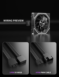 <span class=keywords><strong>Ventilador</strong></span> de PC <span class=keywords><strong>upHere</strong></span> ARGB de 120 mm, <span class=keywords><strong>Ventilador</strong></span> de Caja PWM Silencioso con Iluminación Infinity Mirror, <span class=keywords><strong>Ventilador</strong></span> de Refrigeración LED para Caja de Ordenador - Product Image 5