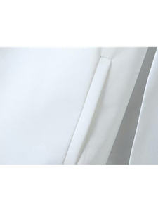 Blazer da <span class=keywords><strong>Donna</strong></span> ZA Tinta Unita con Scollo a V Nero Bianco per Ufficio Giacca Casual da <span class=keywords><strong>Donna</strong></span> con Design a Maniche Divise e Cappuccio Aperto - Product Image 5