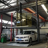 Lève-voiture à deux colonnes 3 niveaux 2300 kg avec vérins hydrauliques doubles pour stockage de véhicules