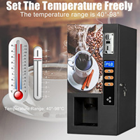 Distributeur automatique de boissons instantanées miniatures, café chaud et glacé, avec accepteur de pièces