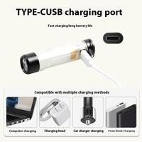 Lampe torche LED compacte rechargeable par USB avec base magnétique et pince/support pour stylo, idéale pour la randonnée et les situations d'urgence en extérieur