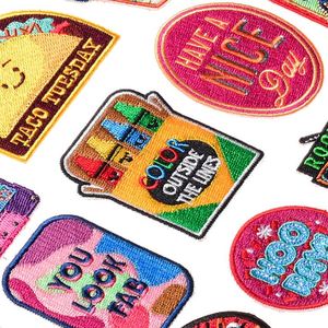 Patch brodé thermocollant style hip-hop dessin animé fusée et panier pour la décoration de vêtements - Product Image 5