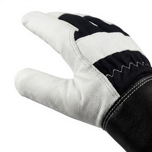 Gants de conducteur professionnels en cuir de chèvre grainé certifiés CE, avec manchette de sécurité, anti-chaleur, antidérapants, pour l'industrie et le jardinage - Product Image 4