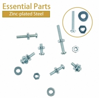 405PCS Phillips-Slotted Round Head Bolt Nut Set #8-32 to 1/4-20 Steel Hardware Kit for Home Maintenance