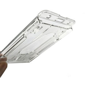 Plastique PS de bonne qualité, porte-carte d'identité en plastique dur Vertical Transparent, Double carte Multi avec fente pour le pouce - Product Image 6