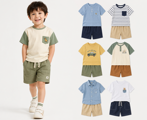Vêtements d'été pour enfants les plus vendus, stock en gros, expédition de styles variés, mélange aléatoire, approvisionnement direct usine - Product Image 1