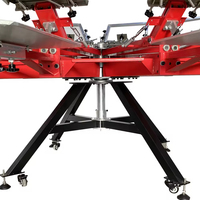 Máquina de serigrafía rotativa manual de 10 colores y 10 estaciones de alta resistencia con doble pinza y microregistro para camisetas