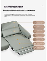 Juego de sofá eléctrico reclinable ajustable, muebles para sala de estar, sofá reclinable multifuncional de cuero completo, sofá eléctrico de 3 plazas