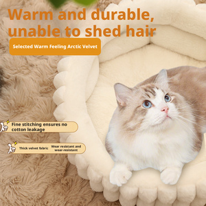 Cuccia per Animali Domestici Rimovibile e Lavabile <span class=keywords><strong>in</strong></span> Peluche con Poggiatesta <span class=keywords><strong>in</strong></span> Finta Pelliccia, Calda e Antiscivolo, per Cani e Gatti, Universale per Tutte le Stagioni, per Animali di Piccola e Media Taglia - Product Image 3